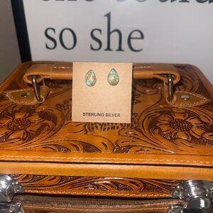 Sterling Silver #8 Turquoise Studs
